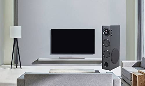 Krisons Sound Blaster Tower Speaker (8" Woofer) | Bluetooth Supporting Tower Speaker | USB, AUX, LCD Display, Built-in FM. 80 W Bluetooth Tower Speaker