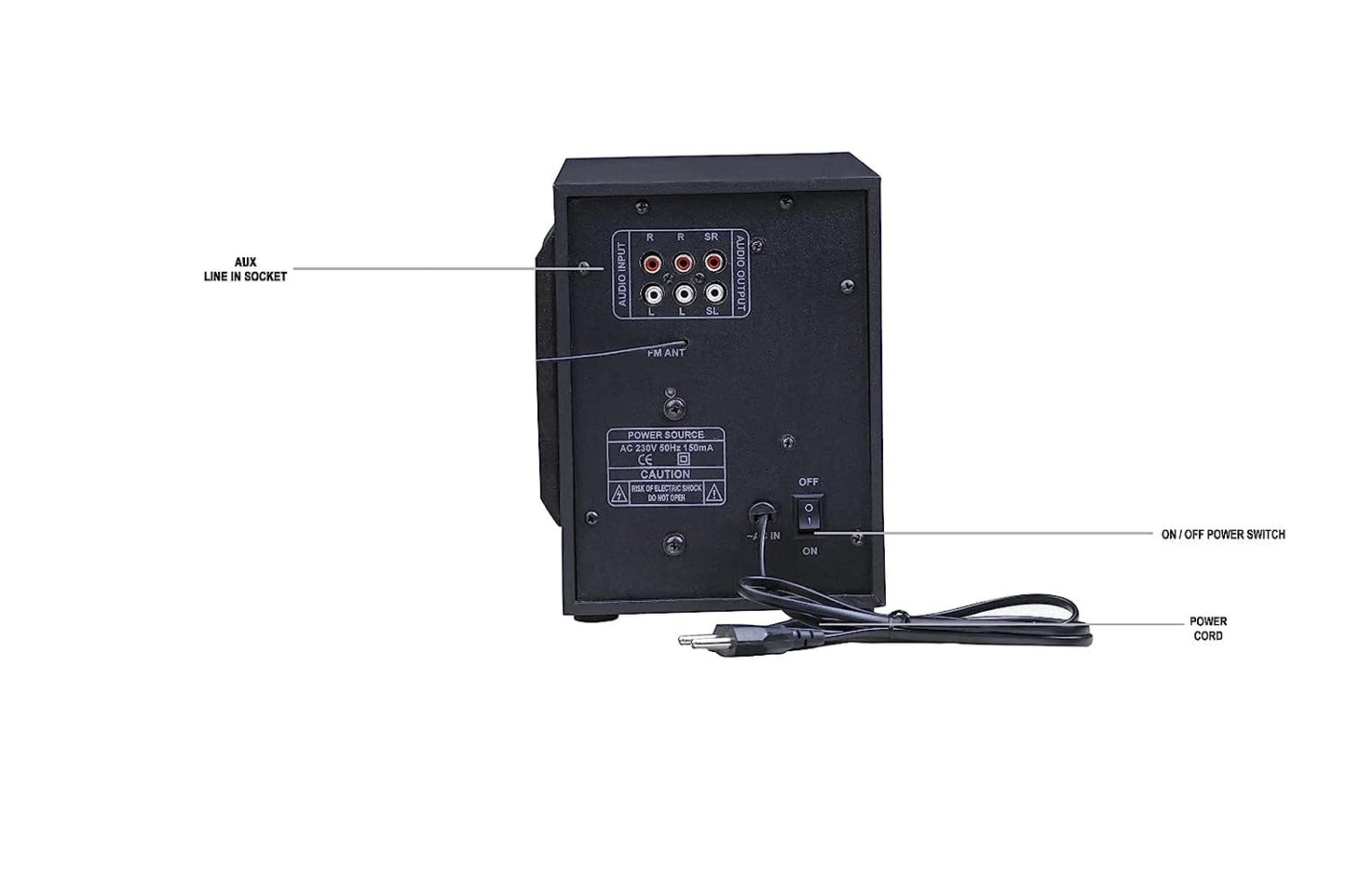 Krisons Rainbow 2.1 Home Theater | Bluetooth Supporting Home Theatre 2.1 | USB, AUX, LCD Display, Built-in FM, Recording, Remote Control 50 W Home Theatre