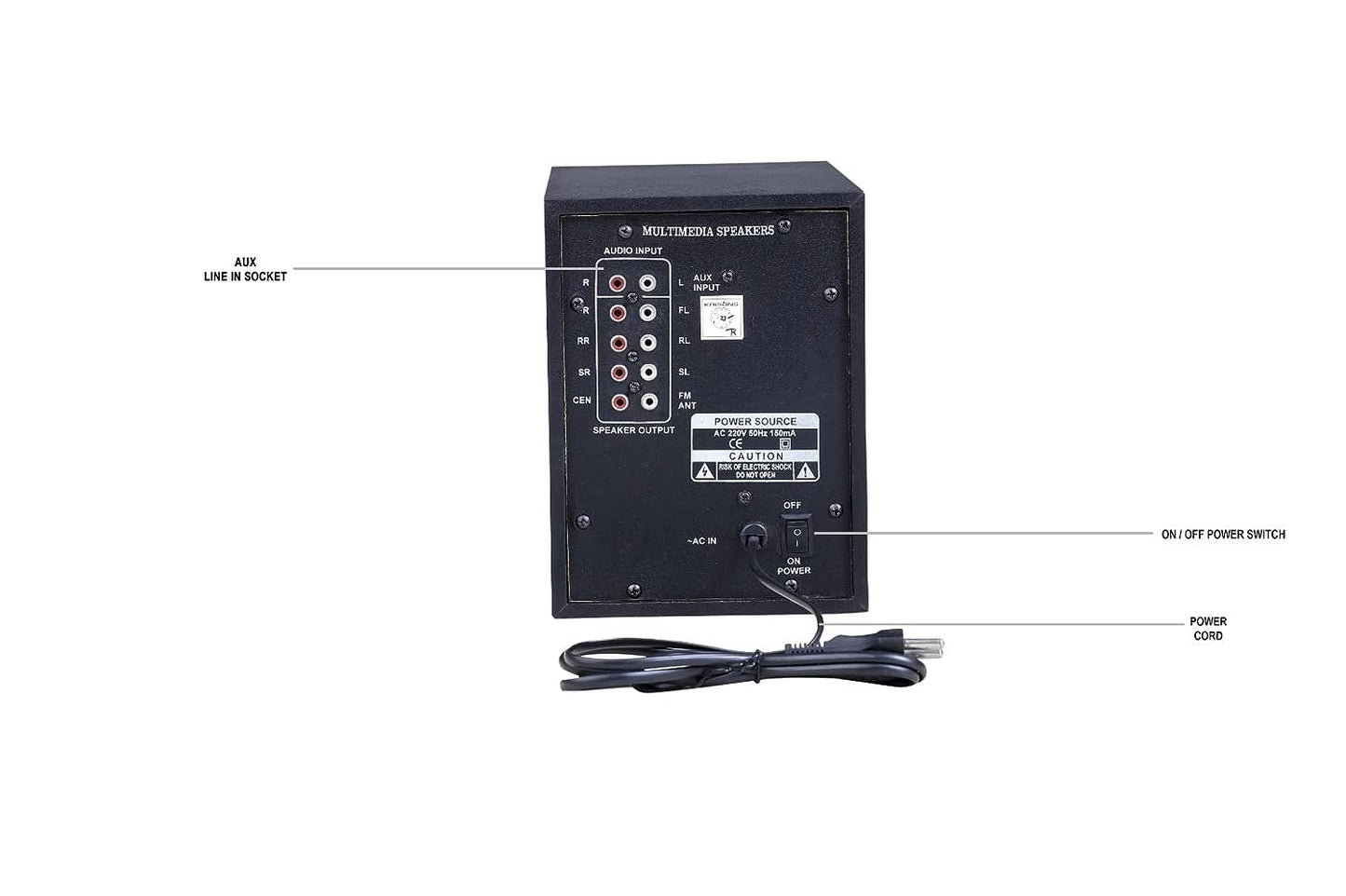Krisons Boom 7.1 Home Theater | Bluetooth Supporting Home Theatre 7.1 | USB, AUX, LCD Display, Built-in FM, Recording, Remote Control 75 W Home Theatre