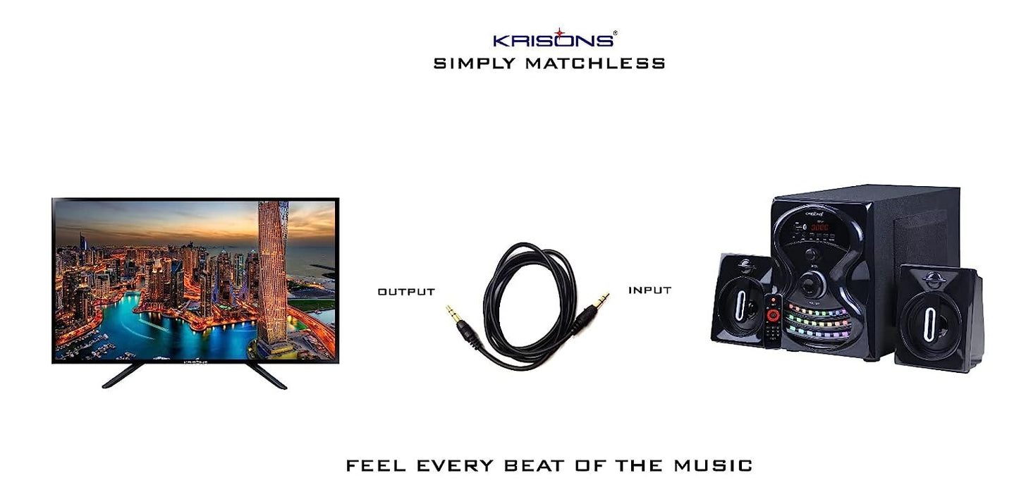 Krisons Rainbow 2.1 Home Theater | Bluetooth Supporting Home Theatre 2.1 | USB, AUX, LCD Display, Built-in FM, Recording, Remote Control 50 W Home Theatre