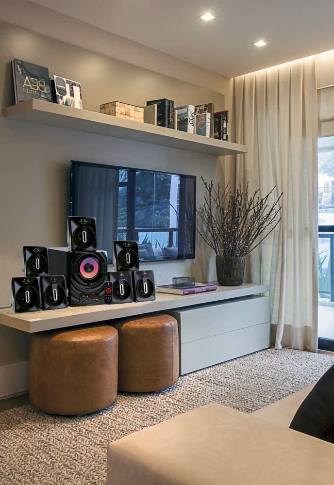 Krisons Boom 7.1 Home Theater | Bluetooth Supporting Home Theatre 7.1 | USB, AUX, LCD Display, Built-in FM, Recording, Remote Control 75 W Home Theatre