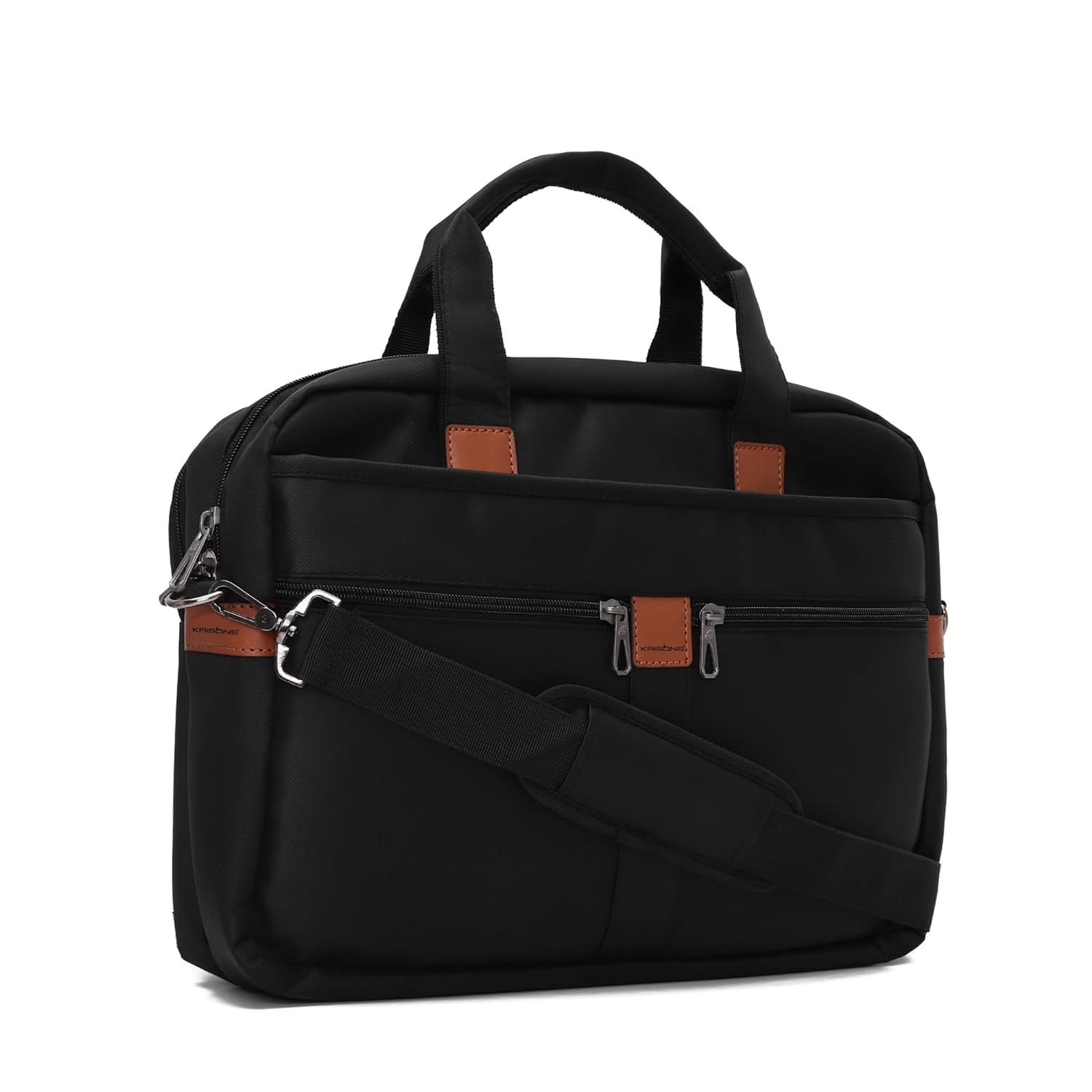 Krisons TravelTechy Laptop Messenger Bag with Adjustable Shoulder Strap, Padded Compartment Storage Pockets, Water Resistance, Travel-Partner,