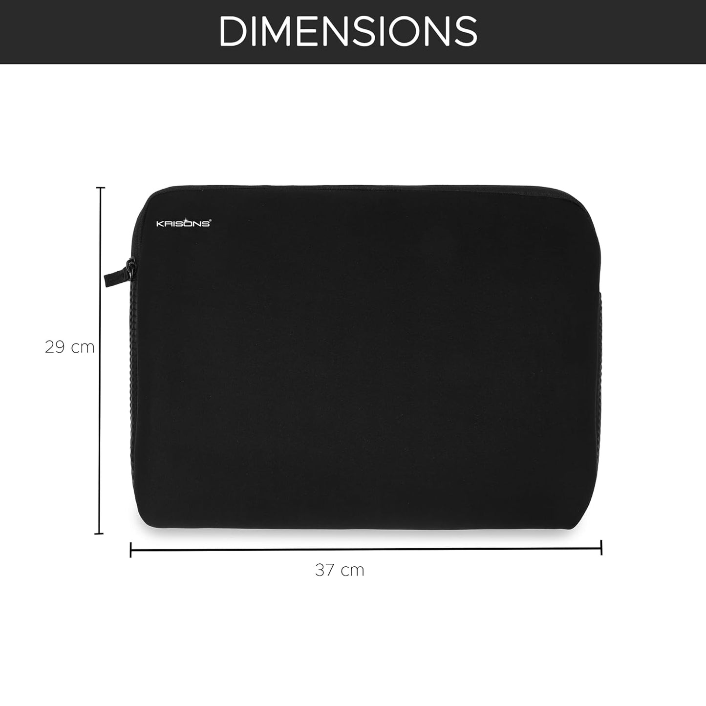 krisons Skywalker Protective Laptop Sleeve fits Upto 15.6" Laptop/MacBook, Wrinkle Free, Padded, Waterproof Light Neoprene case Cover Pouch, for Men & Women (Unisex)