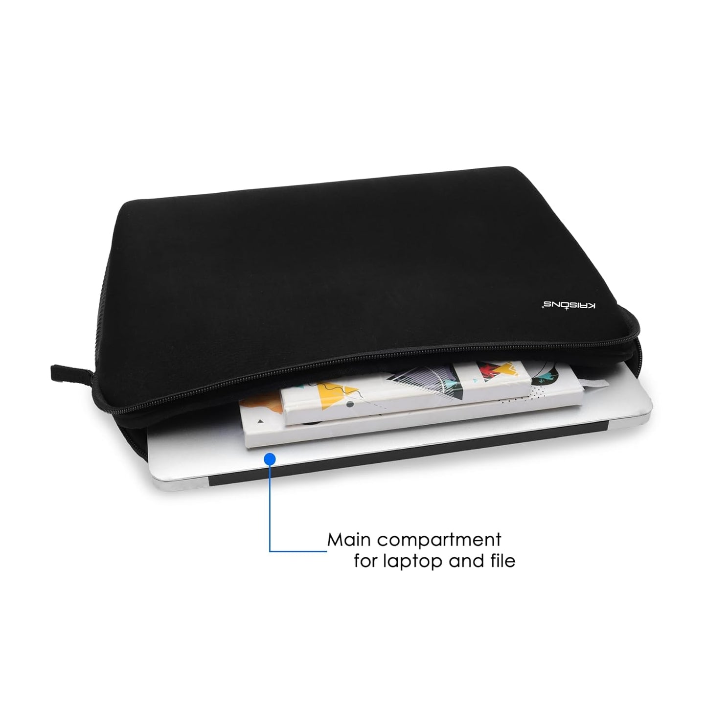 krisons Skywalker Protective Laptop Sleeve fits Upto 15.6" Laptop/MacBook, Wrinkle Free, Padded, Waterproof Light Neoprene case Cover Pouch, for Men & Women (Unisex)