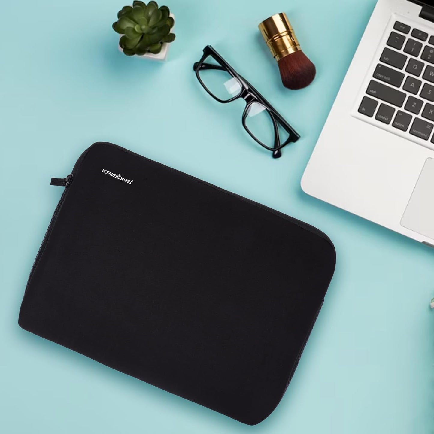 krisons Skywalker Protective Laptop Sleeve fits Upto 15.6" Laptop/MacBook, Wrinkle Free, Padded, Waterproof Light Neoprene case Cover Pouch, for Men & Women (Unisex)