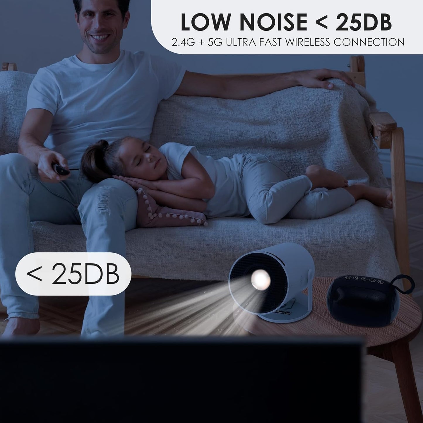 Krisons Razor-003 Smart LED Projector with 720p HD Resolution with Free 10 W Bluetooth Speaker, Built-in Streaming Apps(Netflix etc.), 3500 Lumens, Screen Mirroring,1+16GB,Android+BT+WiFi