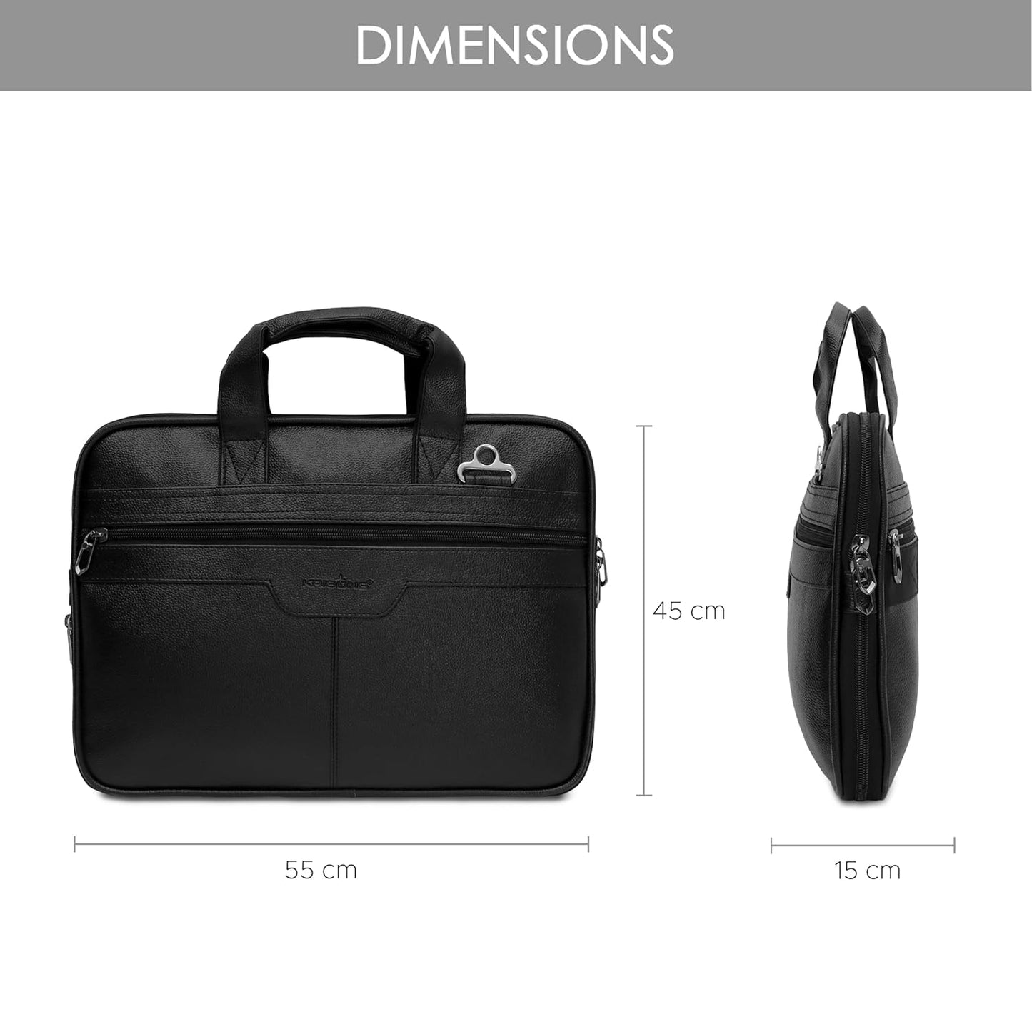 Krisons Starbaggy Laptop Messenger Bag with Adjustable Shoulder Strap, Padded Compartment & Storage Pockets, Water Resistence, Travel-Partner, Perfect for Laptop Upto 16" (Unisex)