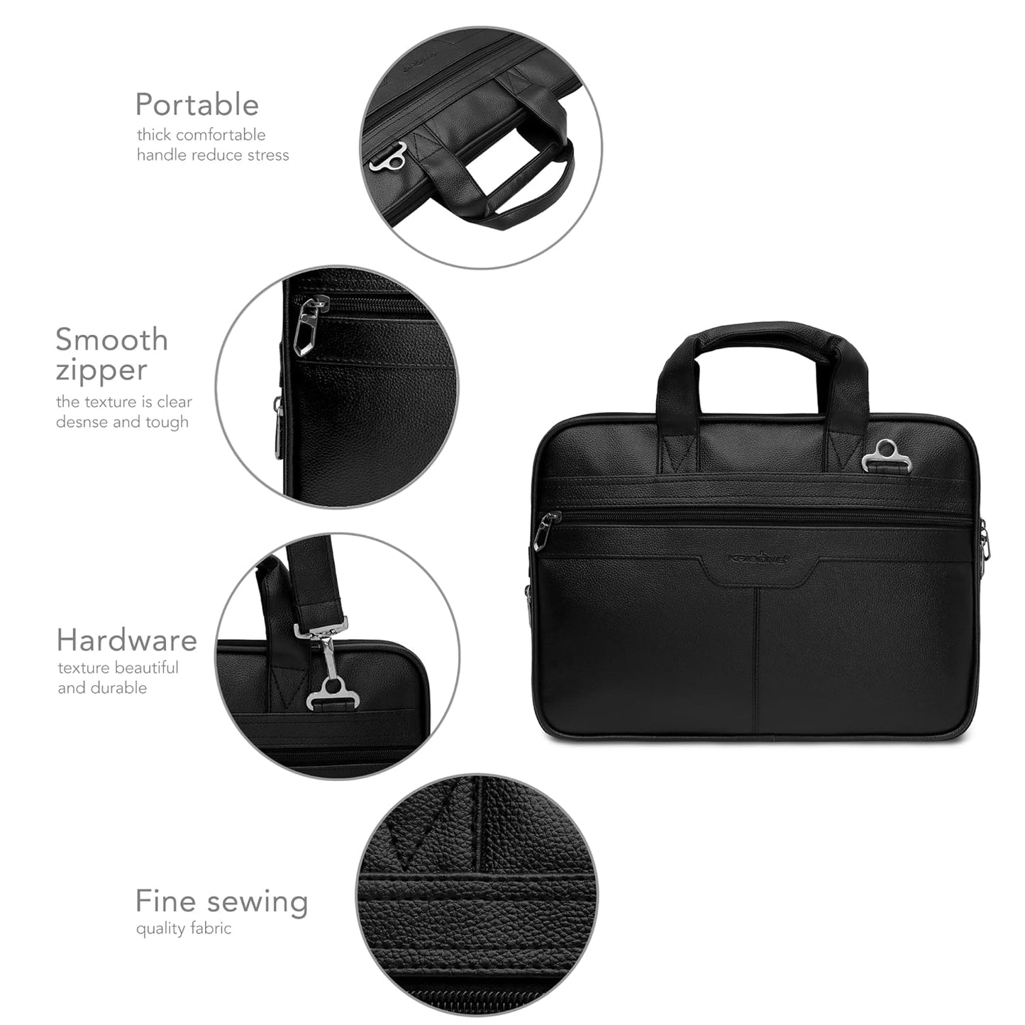 Krisons Starbaggy Laptop Messenger Bag with Adjustable Shoulder Strap, Padded Compartment & Storage Pockets, Water Resistence, Travel-Partner, Perfect for Laptop Upto 16" (Unisex)