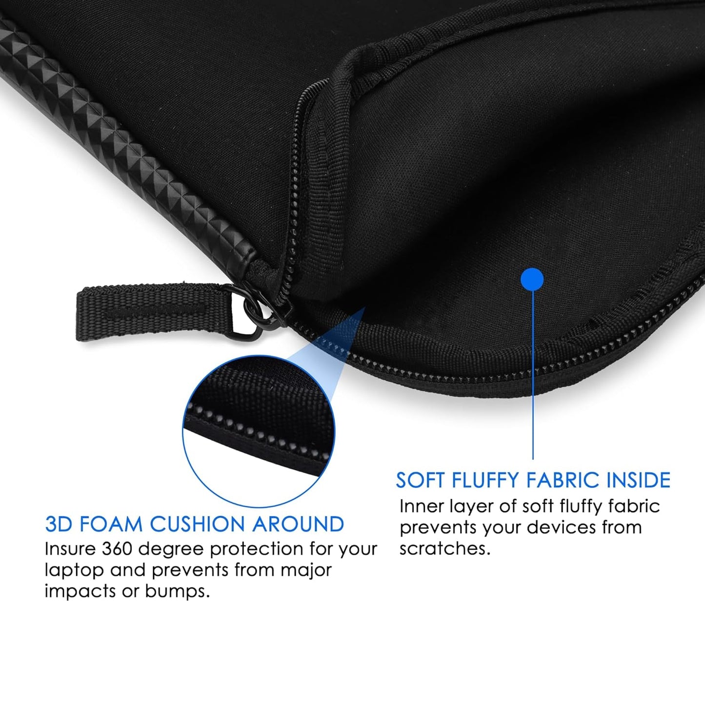 krisons Skywalker Protective Laptop Sleeve fits Upto 15.6" Laptop/MacBook, Wrinkle Free, Padded, Waterproof Light Neoprene case Cover Pouch, for Men & Women (Unisex)