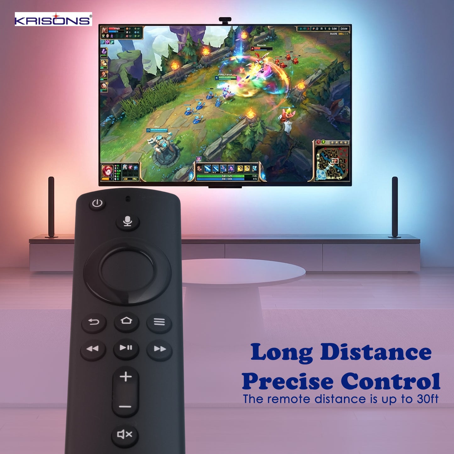 Krisons Original Replacement Voice Remote Control Compatible for FlRE TV Stick and for AMZ FlRE TV Stick (2nd Gen)