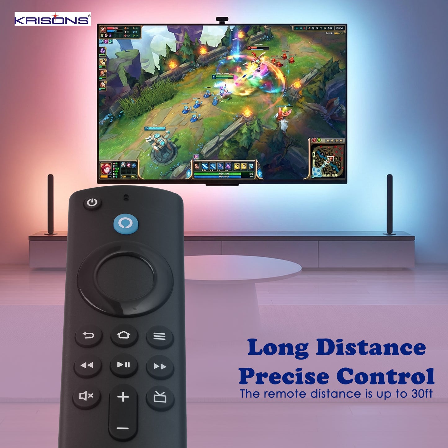 Krisons Remote Control Compatible with Amzon Alexa Voice FlRE TV Stick (3nd Generation) by Tu-DOX