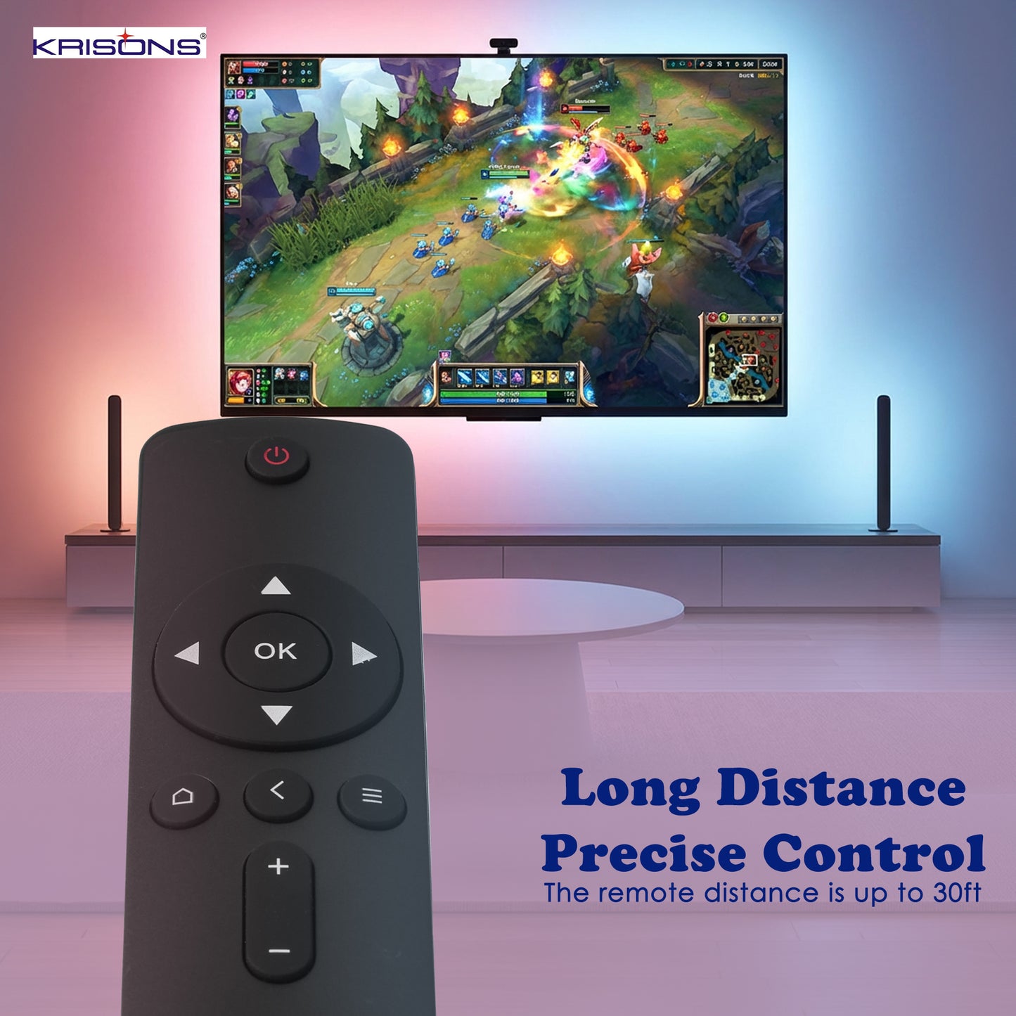 Krisons Mi TV Remote Control [Non-Voice] | Bluetooth Replacement Remote for Xiaomi, Redmi, Android Smart TVs – by Tu-DOX