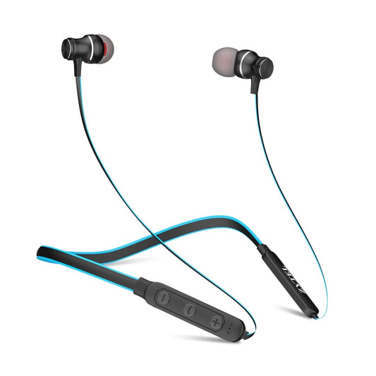 Krisons Rockblue Neckband with 25 Hrs runtime Deep Bass Speaker Headset (Green, in-Ear) Bluetooth Headset (Black Green, True Wireless)