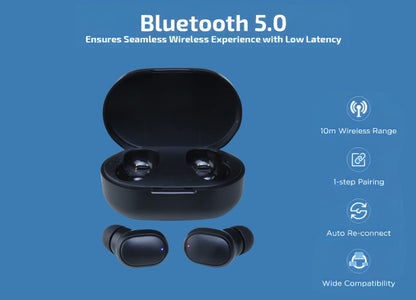 Krisons Zytel MaxoPods BT 5.1 Wireless Ear Pod,30Hrs Playtime,Fast Charging Bluetooth Headset (Black, True Wireless)