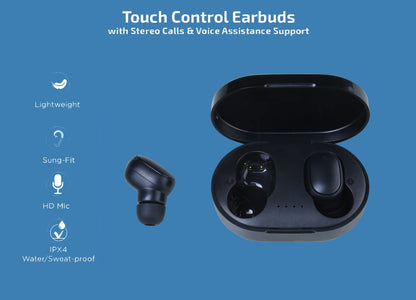 Krisons Zytel MaxoPods BT 5.1 Wireless Ear Pod,30Hrs Playtime,Fast Charging Bluetooth Headset (Black, True Wireless)