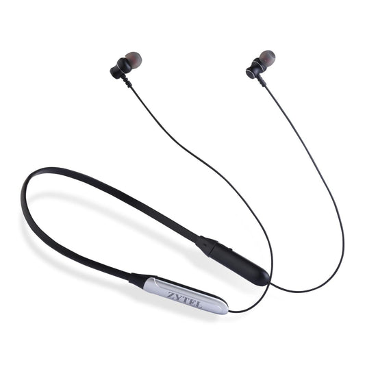 Krisons Zytel-Doodle Neckband with 30 Hrs runtime Deep Bass Speaker Headset (Silver, in-Ear) Bluetooth Headset (Black Silver, True Wireless)