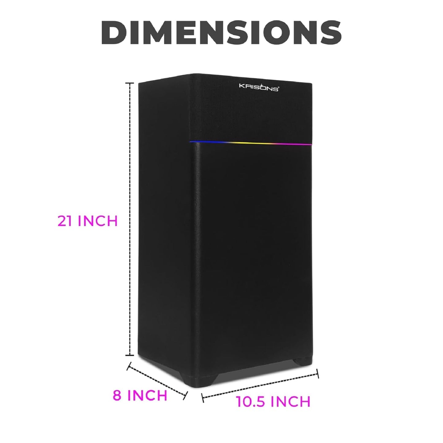 KRISONS Newly Launched Rocker Powerful 120W RMS Home Theater Bluetooth Party Box Speaker with High Power Bass, Wireless Mic with Karaoke & Mic Priority, HDMI (ARC), AUX, USB and Dynamic LED Lights