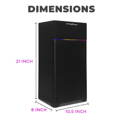KRISONS Newly Launched Rocker Powerful 120W RMS Home Theater Bluetooth Party Box Speaker with High Power Bass, Wireless Mic with Karaoke & Mic Priority, HDMI (ARC), AUX, USB and Dynamic LED Lights