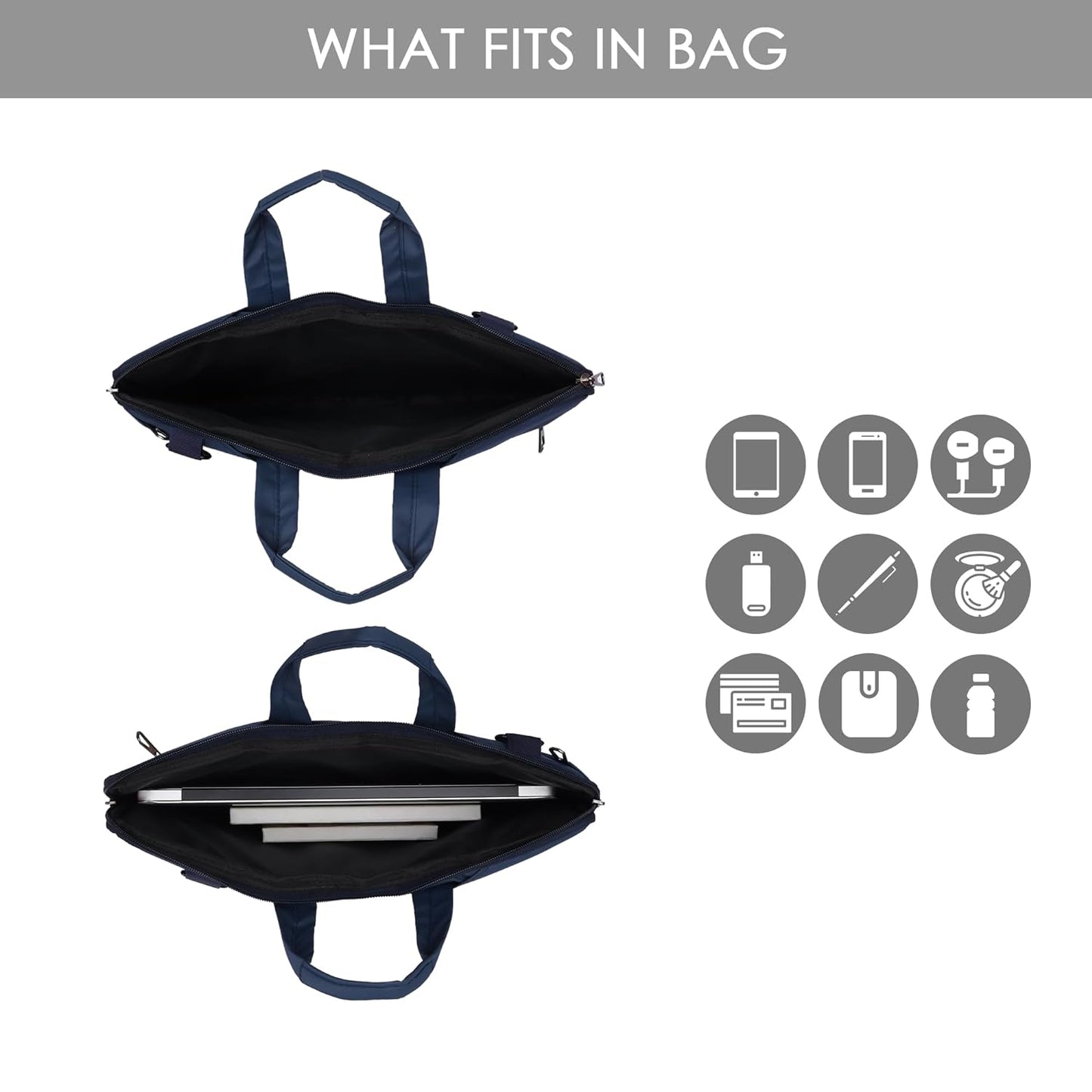 Krisons Somatic Laptop Messenger Bag with Adjustable Shoulder Strap, Padded Compartment & Storage Pockets, Water Resistence, Travel-Partner, Perfect for Laptop Upto 16" (Unisex)