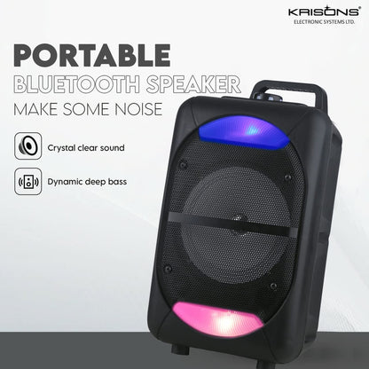 Krisons Beatz with FM,USB,Aux and Bluettot with Free Wired Mic 30W Bluetooth Trolley Speaker