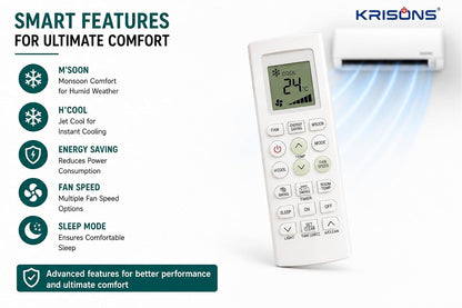 Krisons Original Universal Air Conditioner Remote Compatible for LG AC Remote Control for Window with1 1.5 2 Ton Remote Control