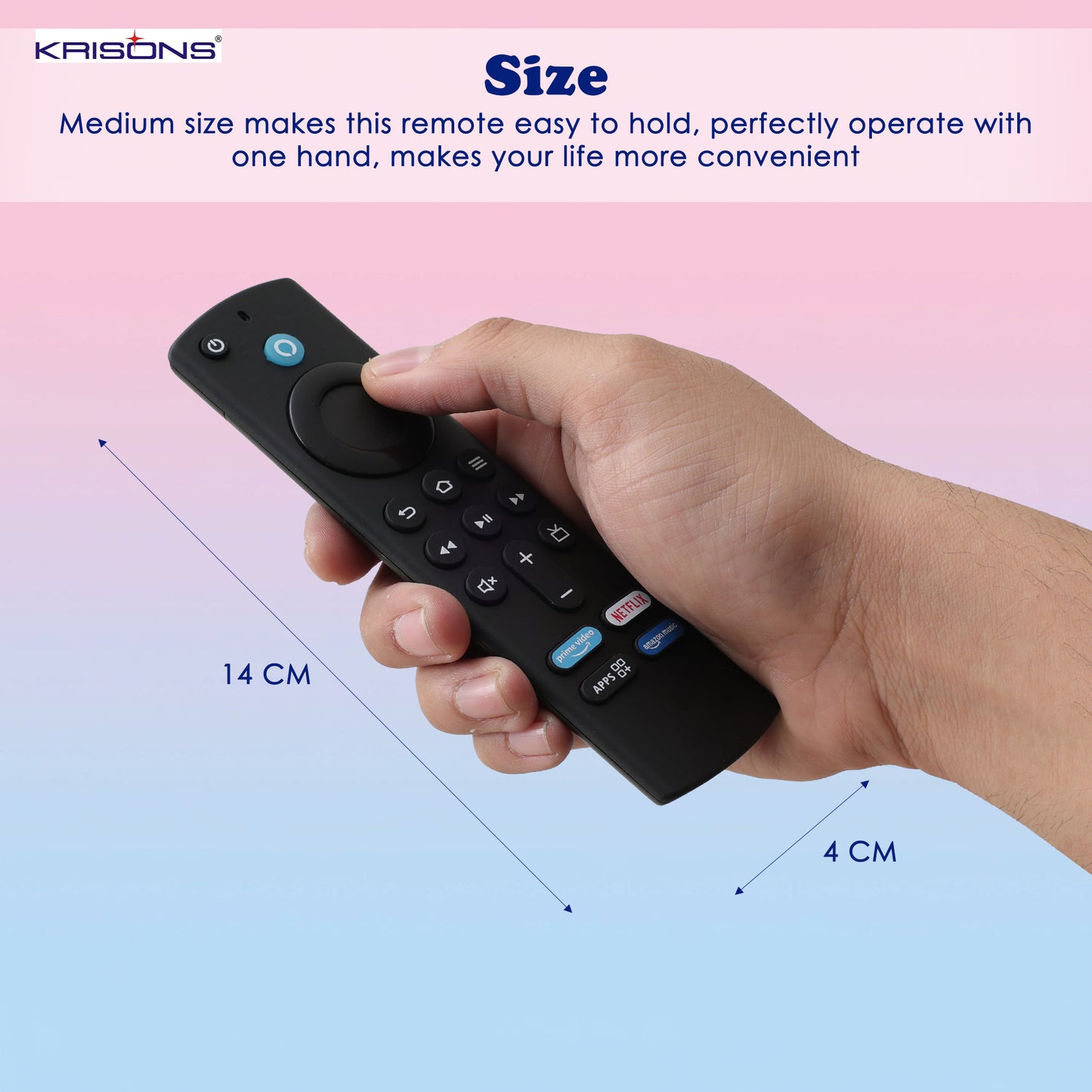 Krisons Remote Control Compatible with Amzon Alexa Voice FlRE TV Stick (3nd Generation) by Tu-DOX