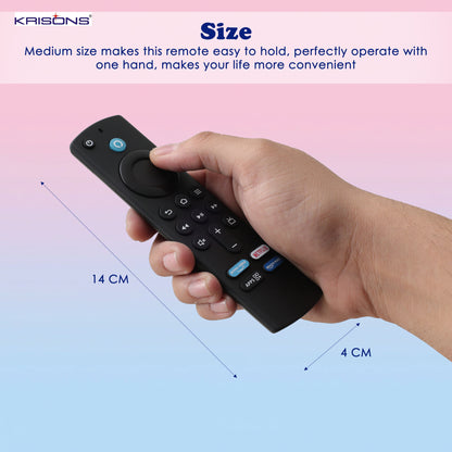 Krisons Remote Control Compatible with Amzon Alexa Voice FlRE TV Stick (3nd Generation) by Tu-DOX