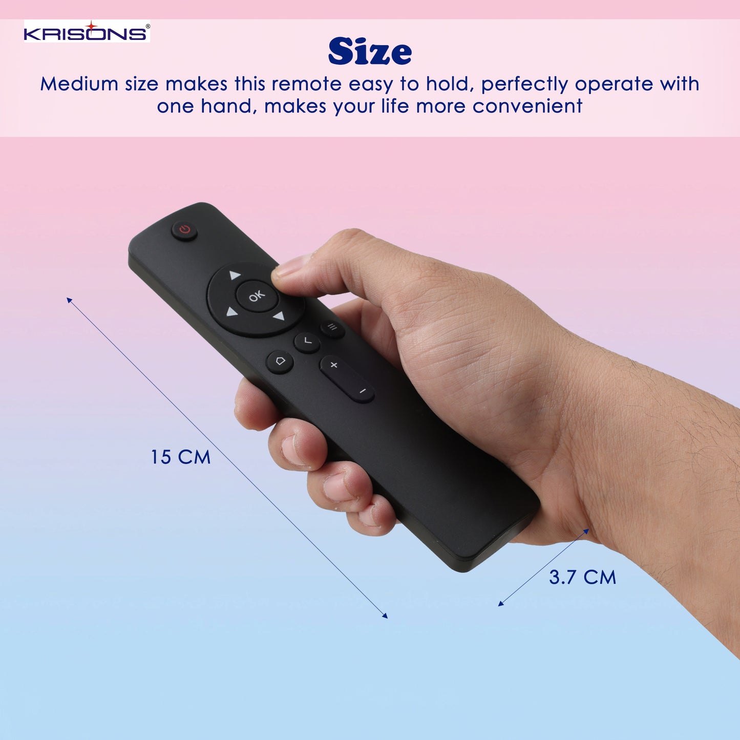 Krisons Mi TV Remote Control [Non-Voice] | Bluetooth Replacement Remote for Xiaomi, Redmi, Android Smart TVs – by Tu-DOX