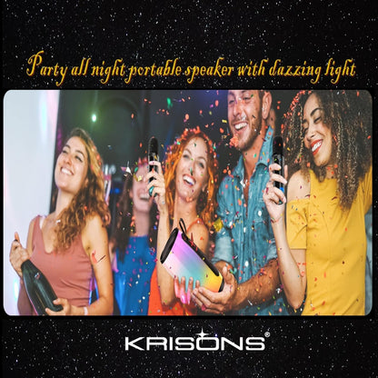 Krisons Newly Launched Spark Aqua Portable Bluetooth Party Speaker/Built-in Bluetooth with RGB Lights/USB,SD Card and 3.5mm Audio Output/30 watts Speaker with TWS Feature