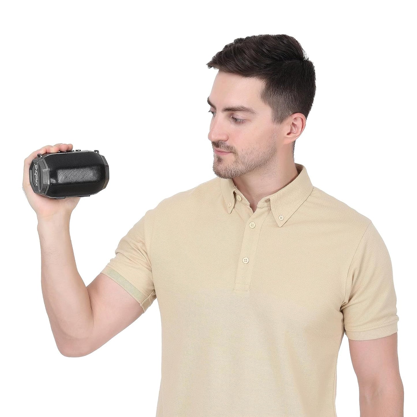 Krisons QUBE Bluetooth Speaker 10W Multi-Media Bluetooth Party Speaker with RGB Lights, USB, SD Card and FM Radio Black