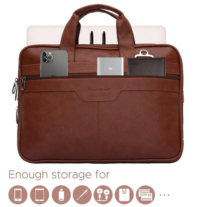 Krisons Golddust Laptop Messenger Bag with Adjustable Shoulder Strap, Padded Compartment & Storage Pockets, Water Resistance, Travel-Partner, Perfect For Laptop Upto 16" (Unisex)