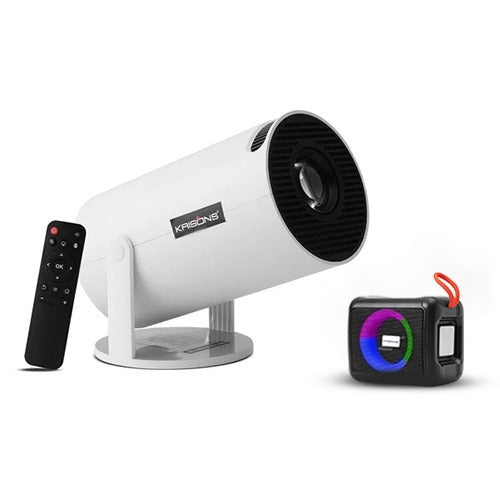 Krisons ZYTEL-003 Smart LED Projector 720p HD with Free 10W Bluetooth Speaker