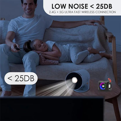 Krisons ZYTEL-003 Smart LED Projector 720p HD with Free 10W Bluetooth Speaker