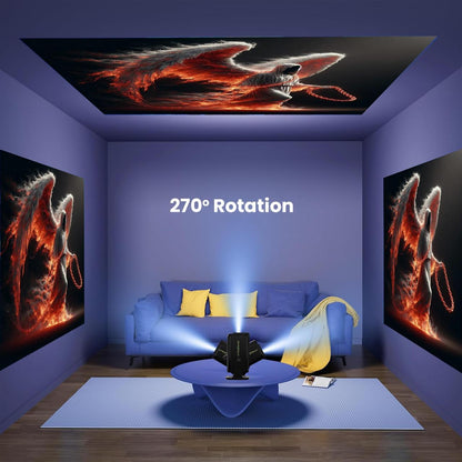 Krisons Razor-004 Smart Projector|1080P Native |4K HD Short Throw|Bluetooth Remote|Upto18000 Lumens|Wi-Fi 6/BT5.4|Android 13| Auto Focus/Keystone |Primevideo,Hotstar,NetfliX|HDMI, USB,Screen Mirroring